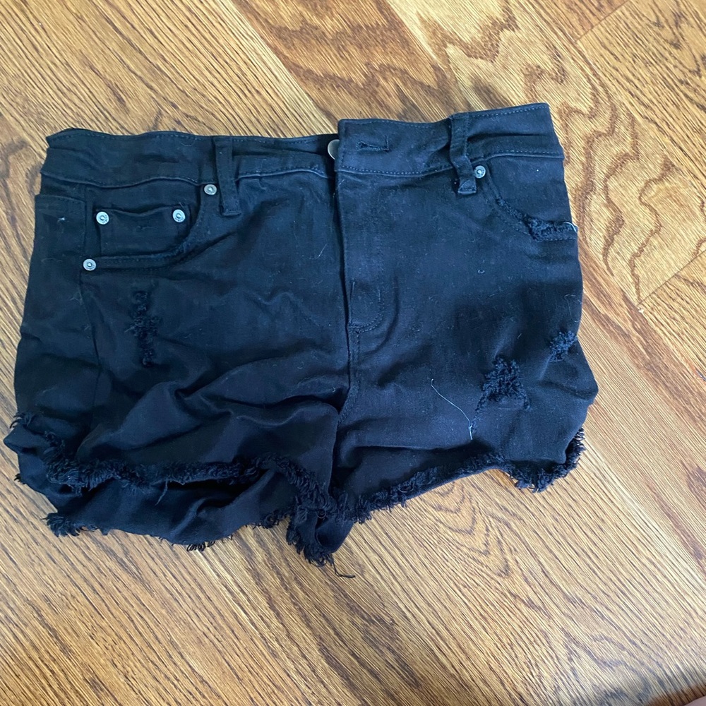 Black tractr jean shorts